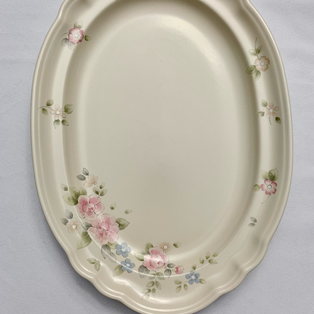 Pfaltzgraff Tea Rose Oval Serving Platter
